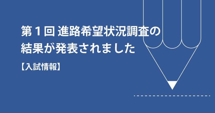 【入試情報】第１回進路希望状況調査の結果が発表されました